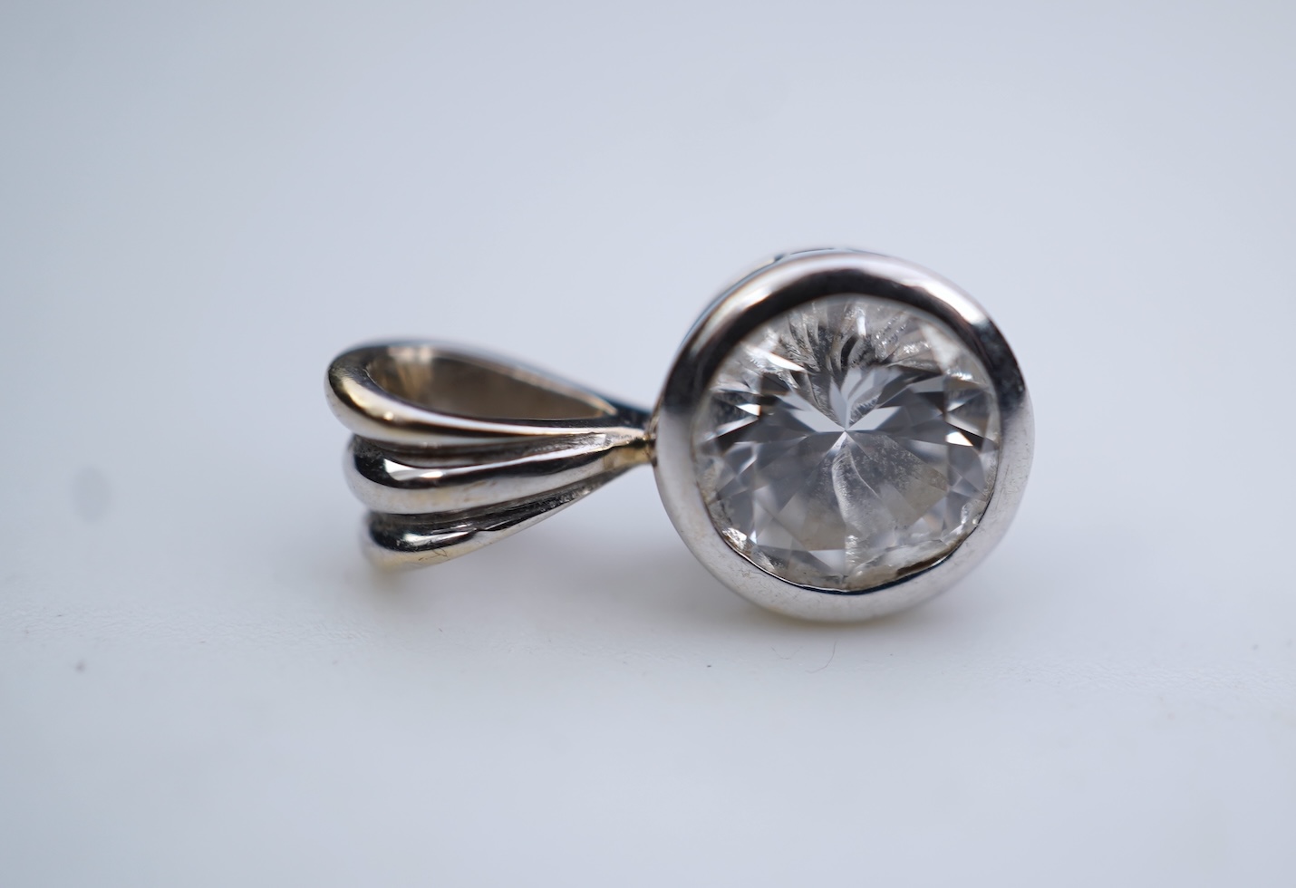 A diamond pendant